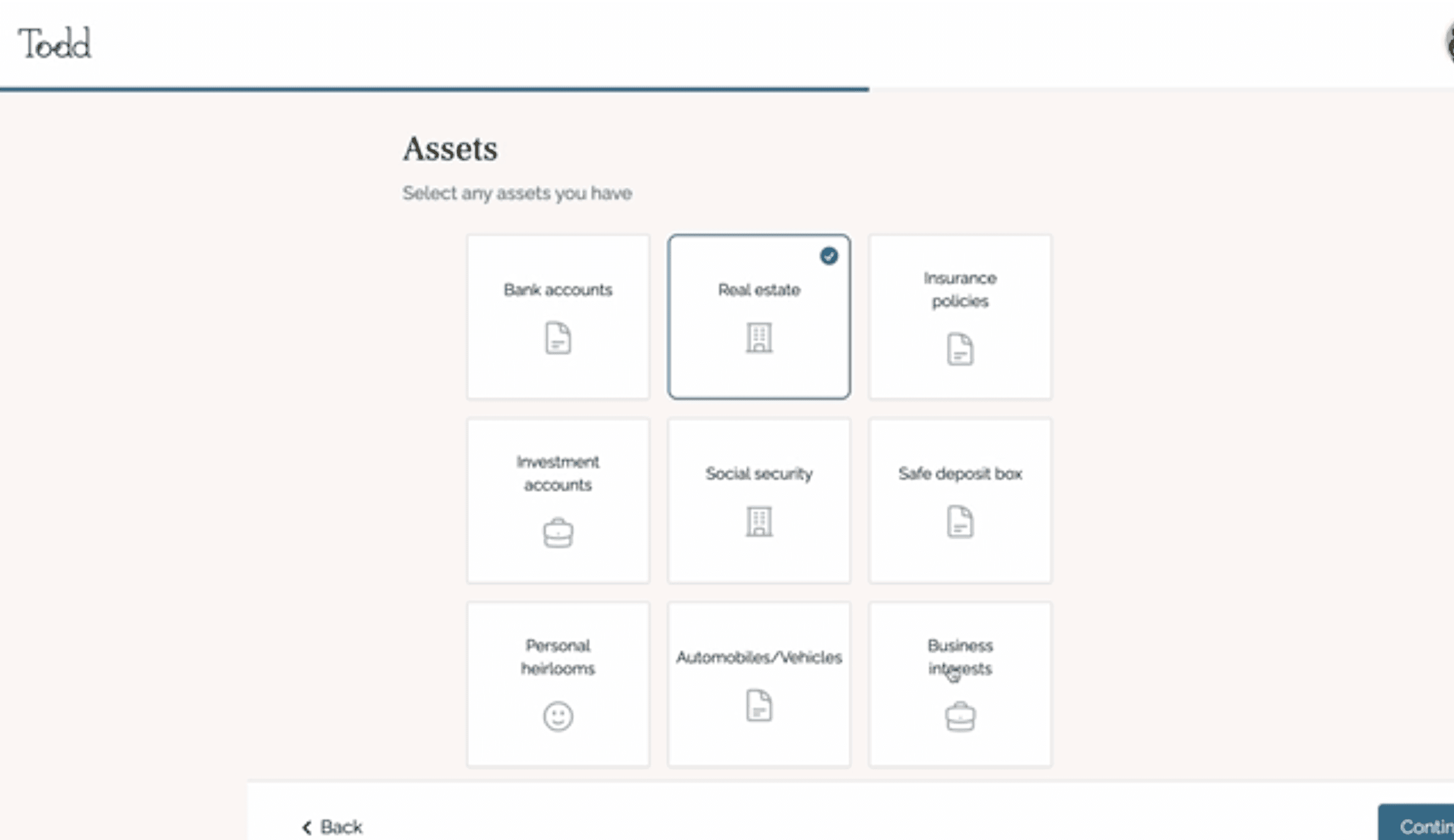 Assets Selection